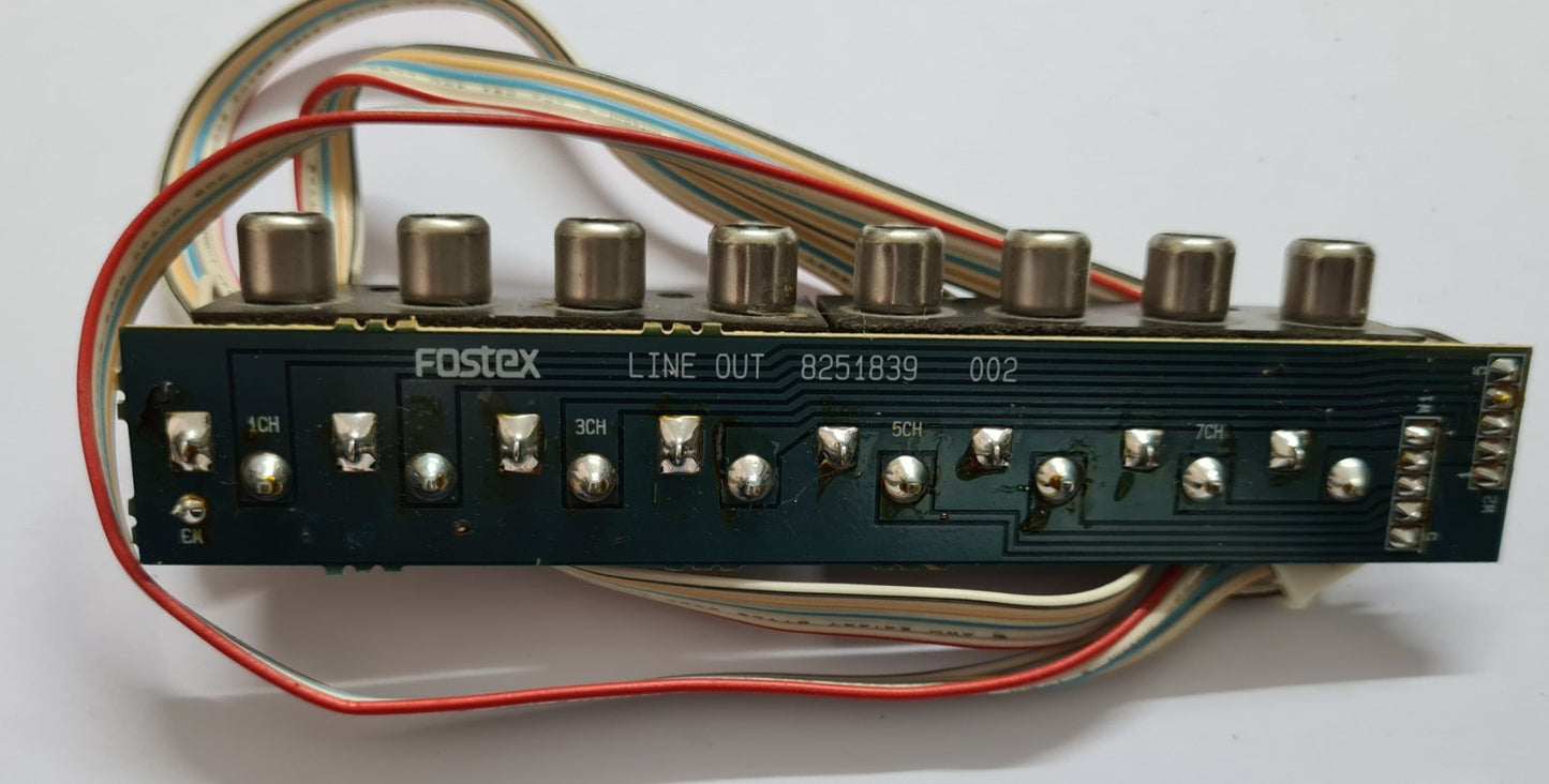 Fostex M80 Model 80 R8 Phono line input or line out PCB 8251839-01 or -02