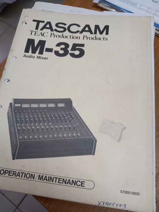 Tascam M-35 original operation maintenance service manual
