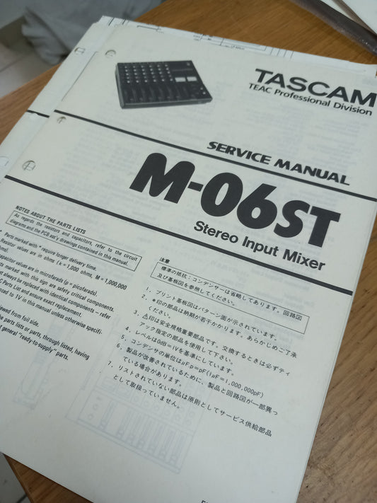Tascam M-06ST mixer SERVICE MANUAL