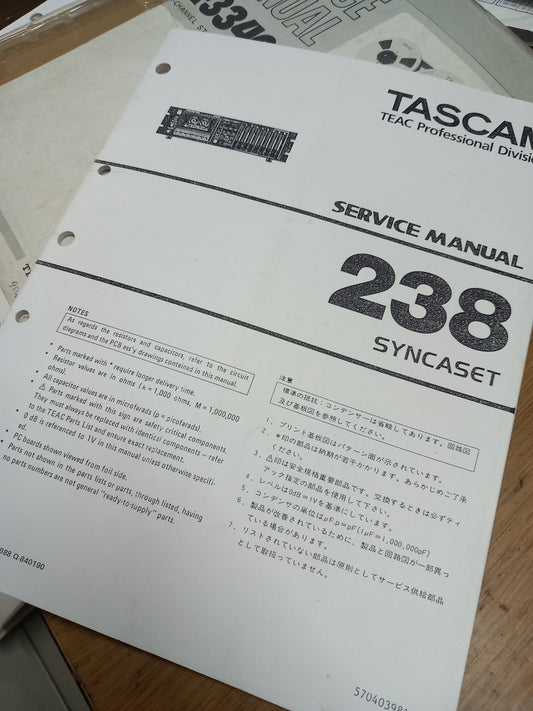 Tascam 238 service manual