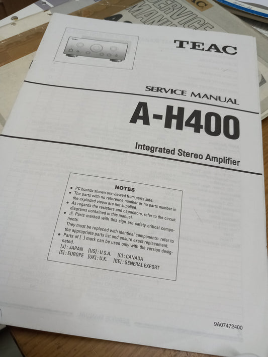 Teac A-H400 service manual