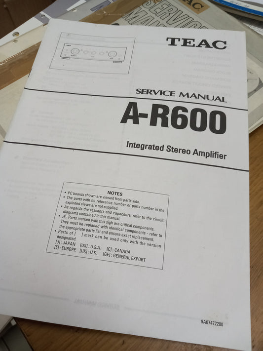 Teac A-R600 Service manual