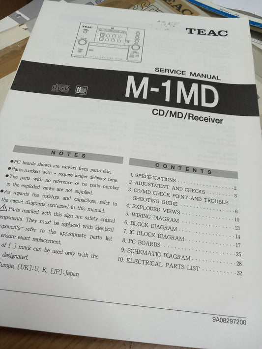 Teac M-1MD Service manual