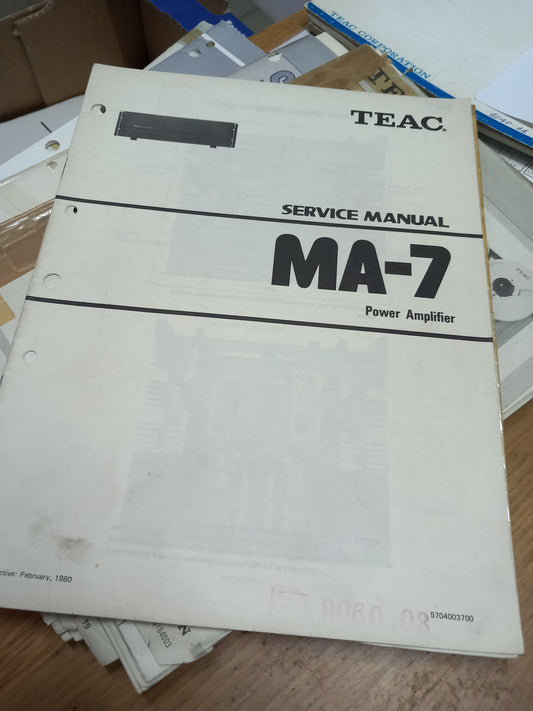 Teac MA-7 Service manual