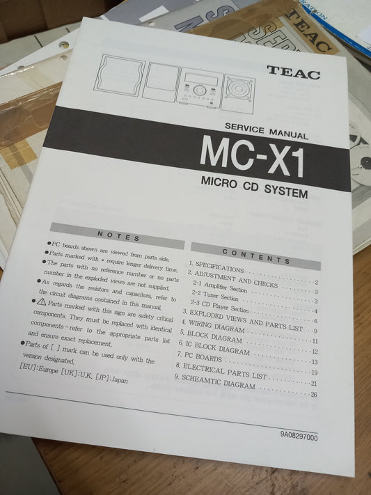 Teac MC-X1 Service manual
