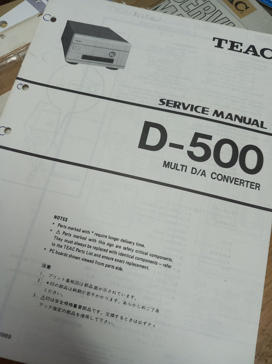 Teac D-500 Service manual