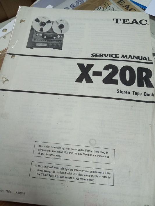 Teac X-20R Service manual