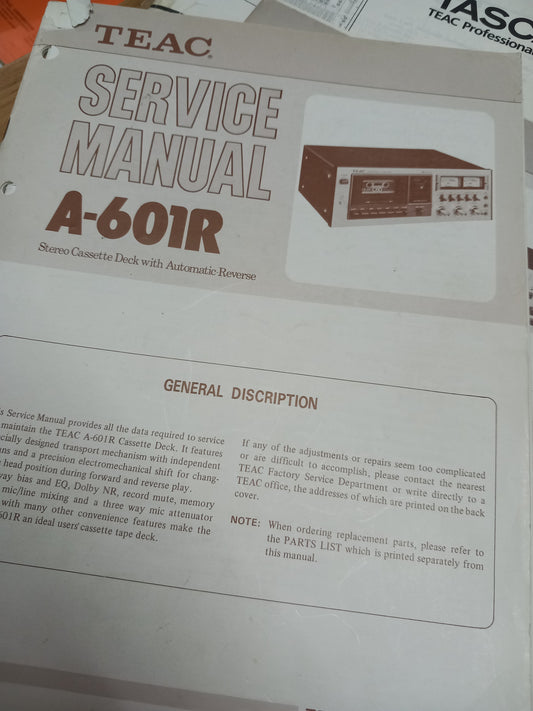 TEAC A-601R Service manual