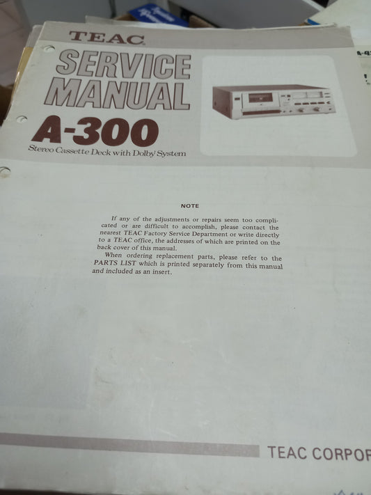 TEAC  A-300 SERVICE MANUAL