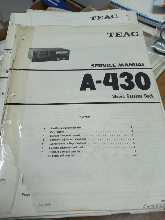 TEAC  A-430 SERVICE MANUAL
