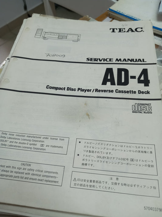 TEAC  AD-4 SERVICE MANUAL