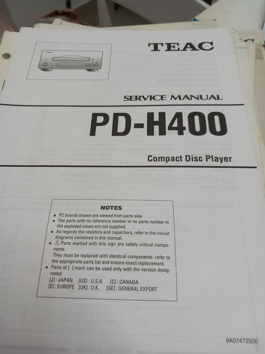 TEAC PD-H400 SERVICE MANUAL