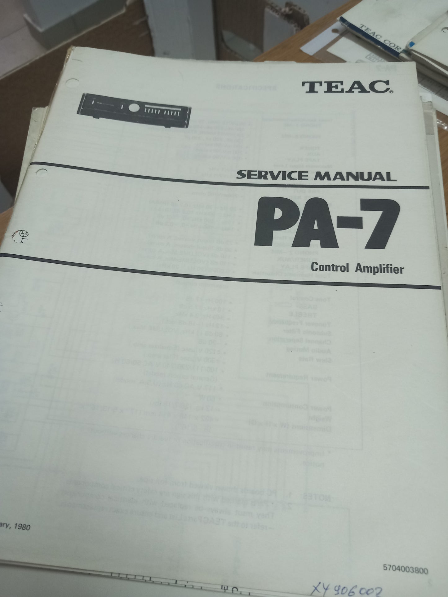 TEAC PA-7 SERVICE MANUAL