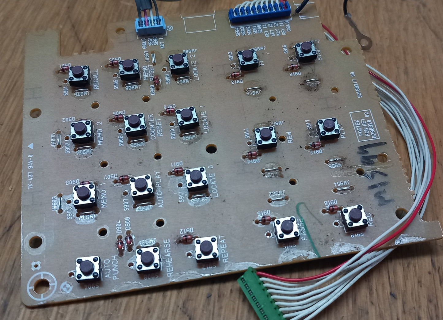 Fostex 380S key pcb 8298920 02