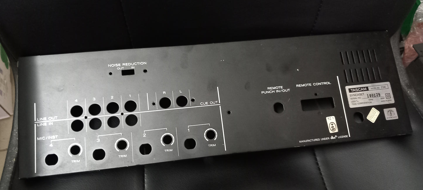 Tascam 234 rear metal panel