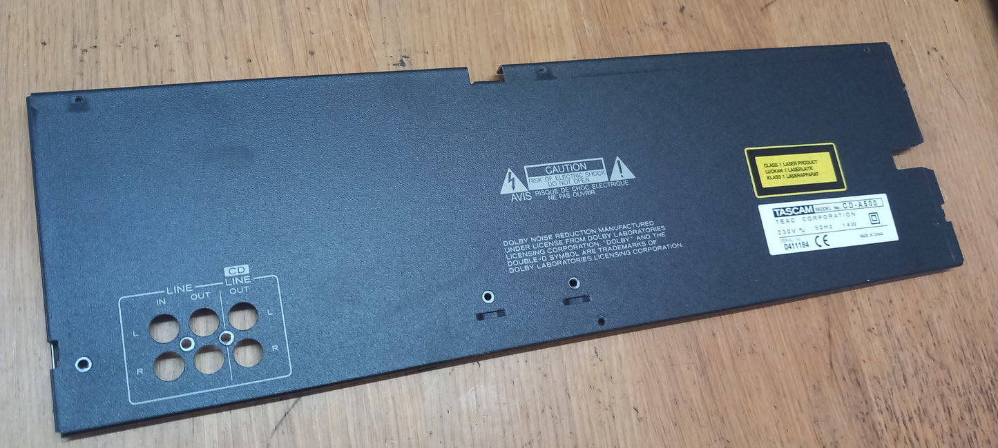 TASCAM CD-A500 rear metal panel