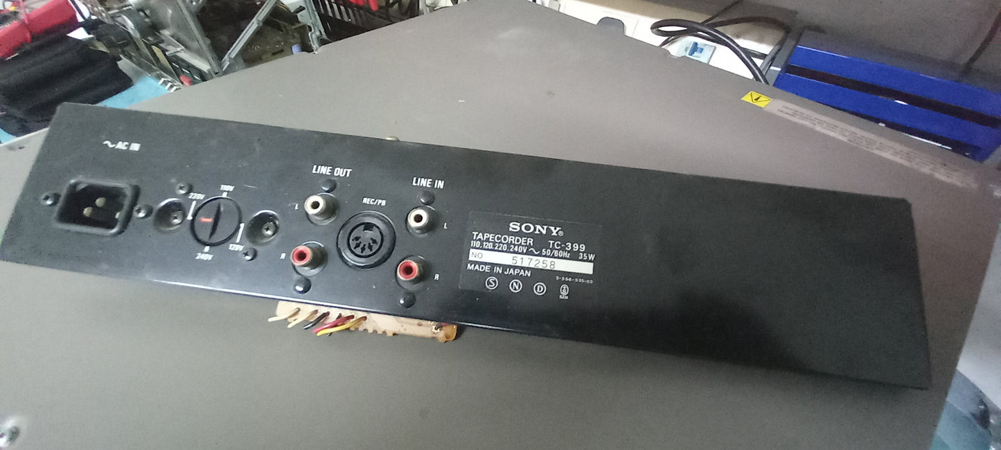 Sony TC-399 metal rear phono panel