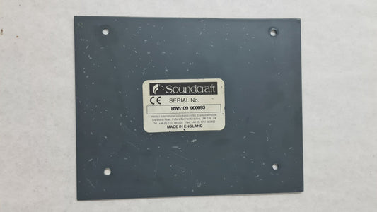 110mm x 142mm Soundcraft plain panels for broadcast desks