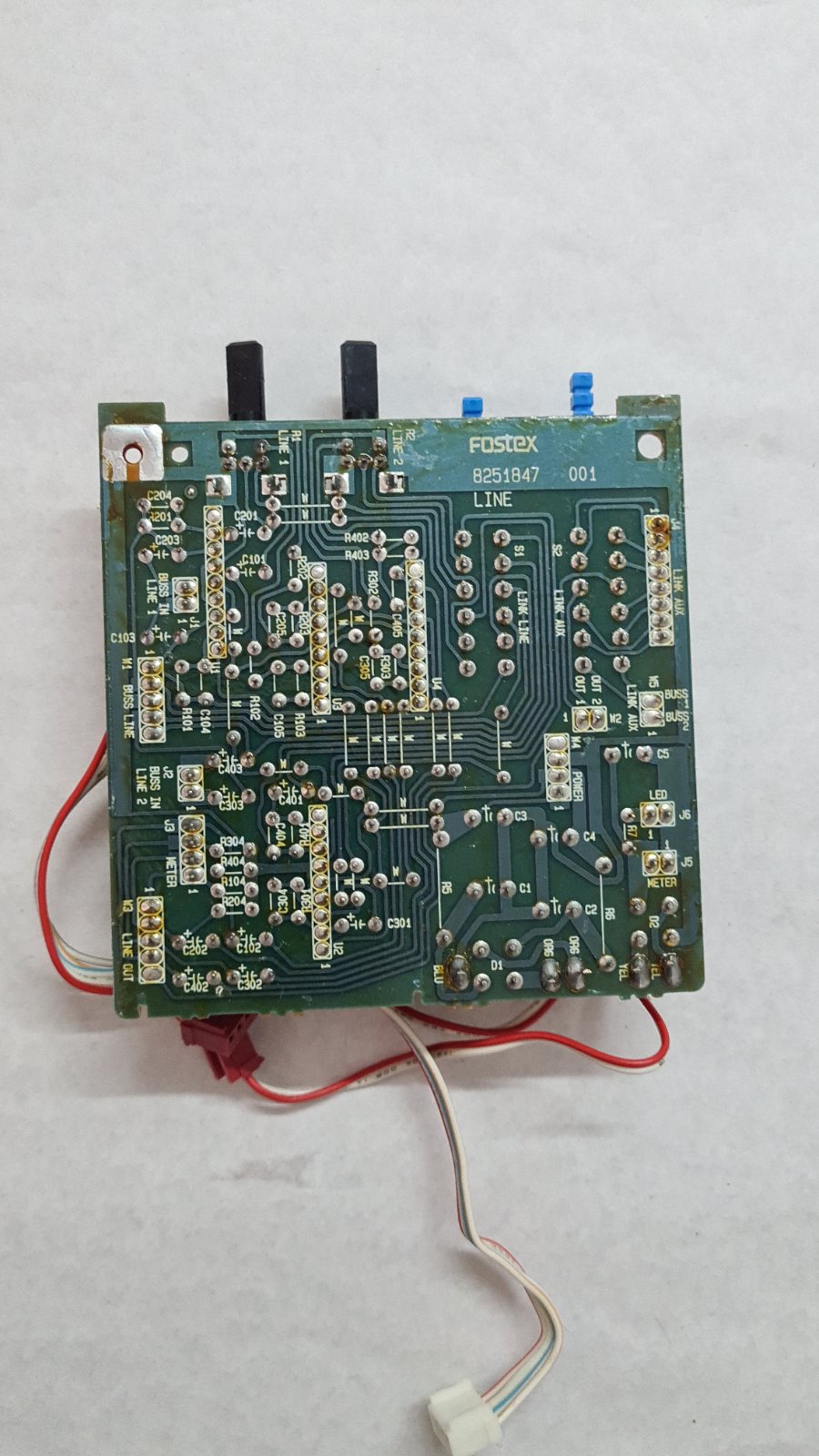 Fostex 2016 line mixer line power pcb 8251847 001