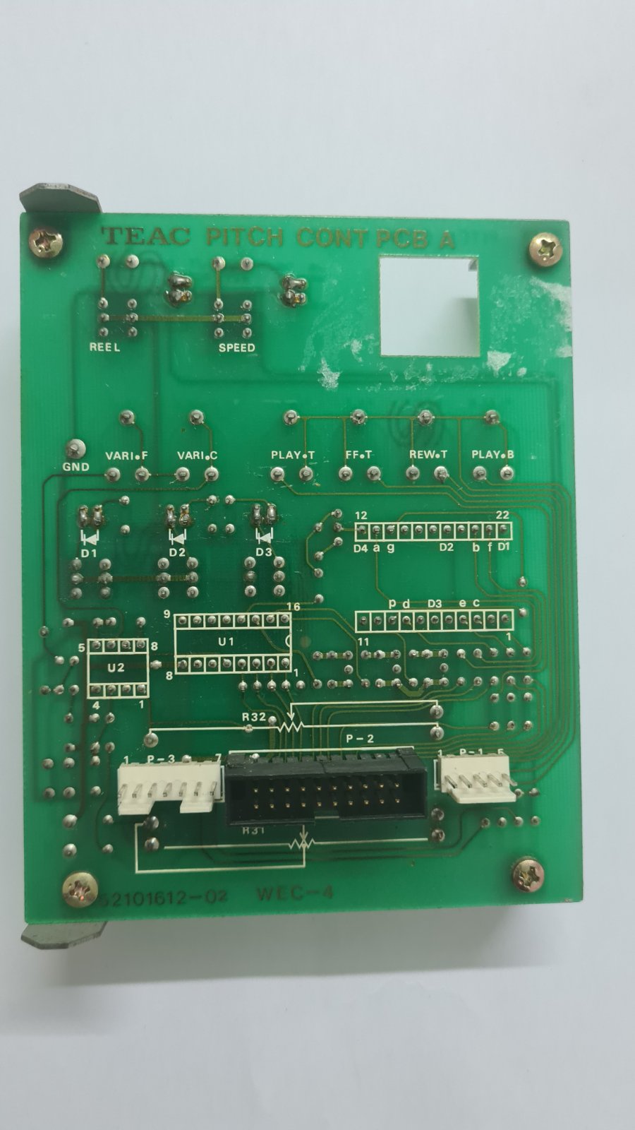 Tascam ATR-60-8 pitch control pcb a 52101612-02