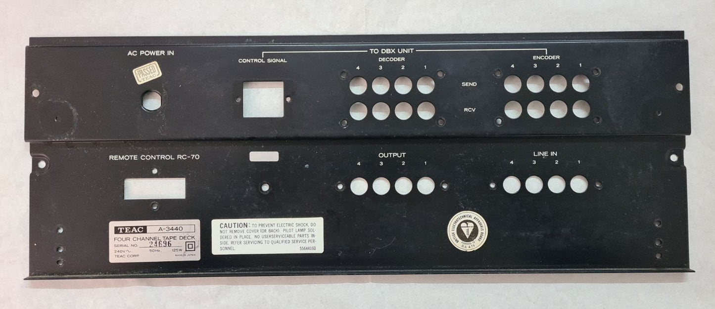 TEAC A-3440 REAR METAL BLACK PHONO PANEL
