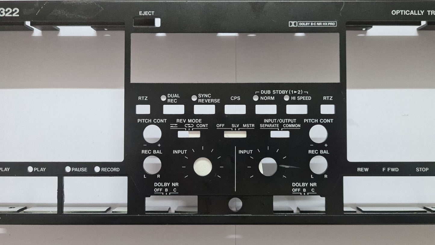 TASCAM 322 FRONT METAL PANEL