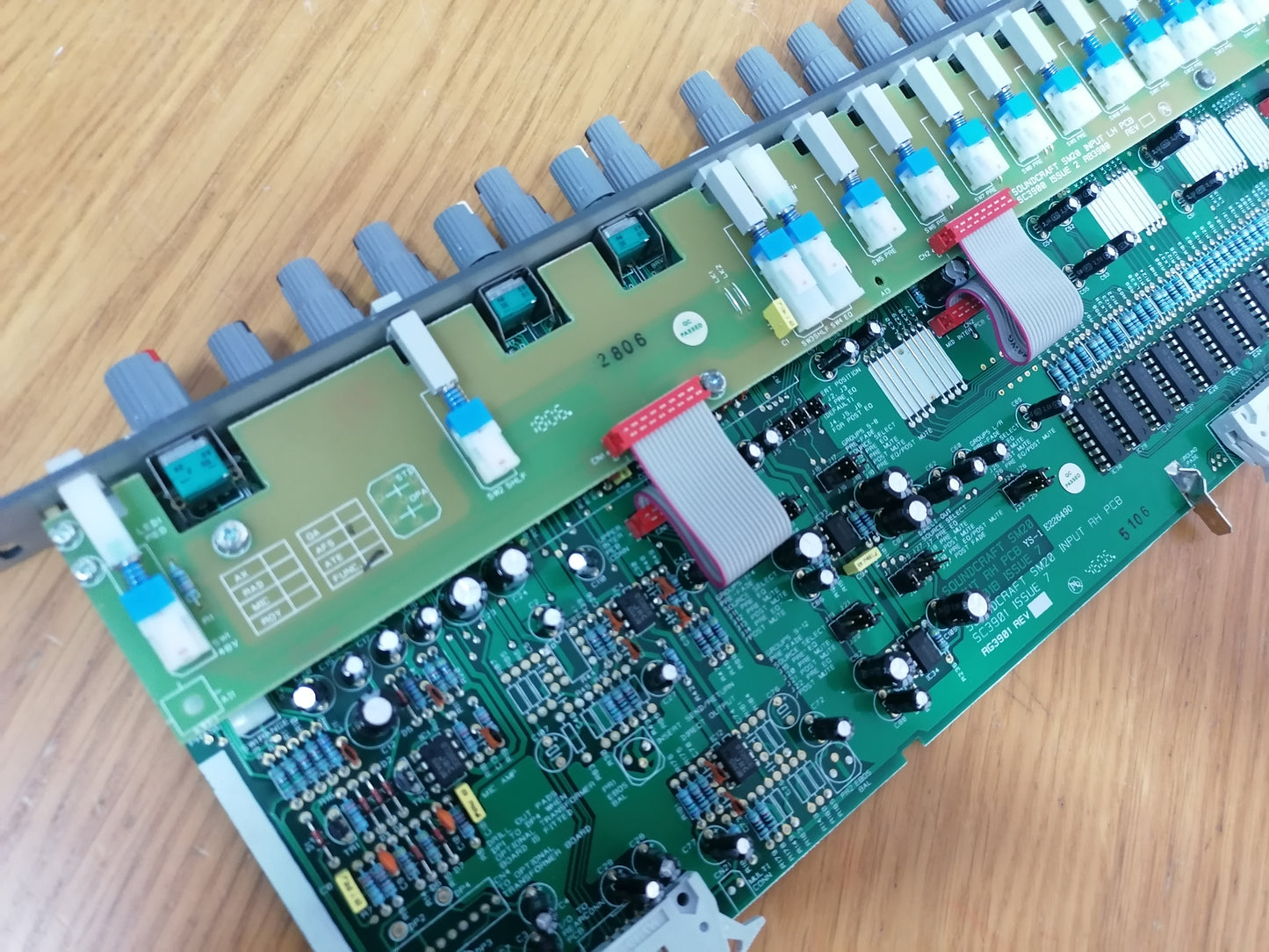 Soundcraft SM-20 complete input channel LH PCB SC3900 ISS 2 RH PCB SC3901B ISS7