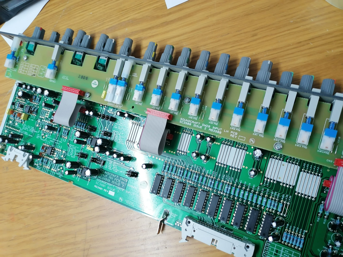 Soundcraft SM-20 complete input channel LH PCB SC3900 ISS 2 RH PCB SC3901B ISS7