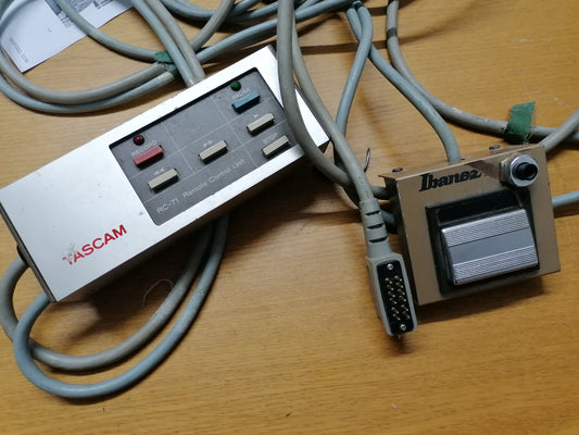 Tascam RC-71 MODIFIED !! REMOTE with foot switch long lead and plug