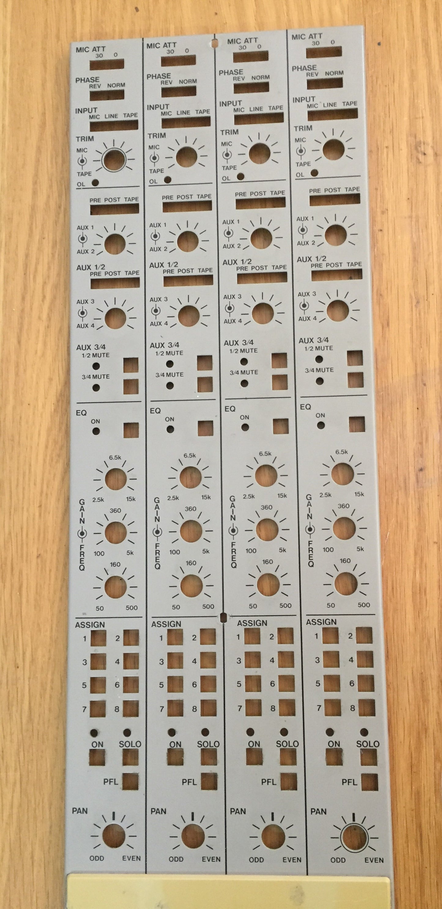 Tascam M-520 4 way channel panel