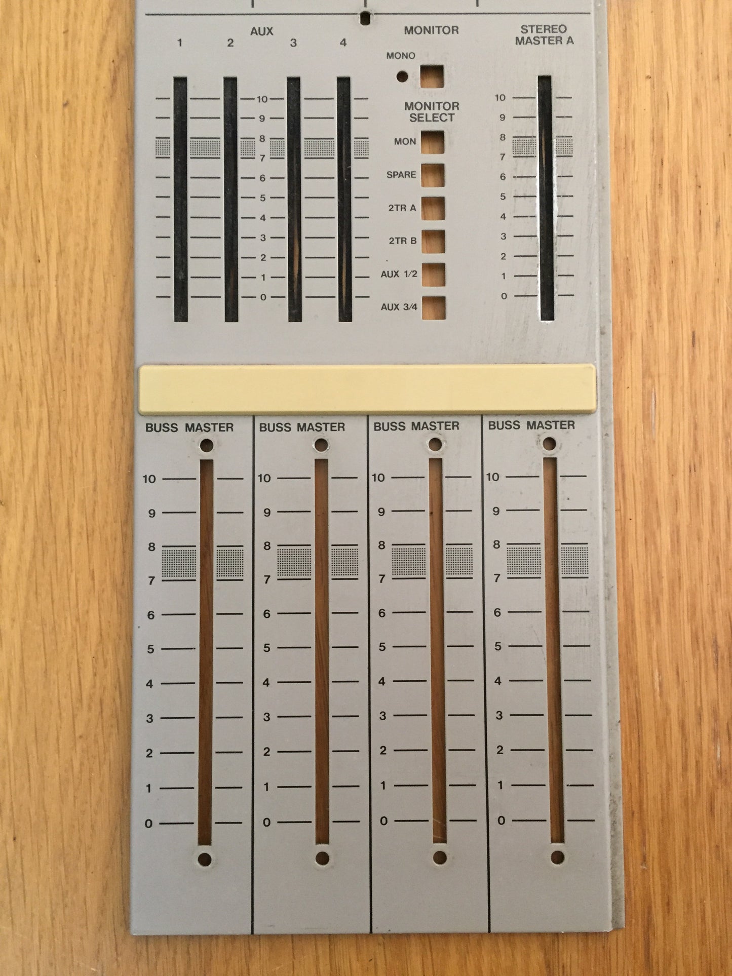 Tascam M-520 buss master panel