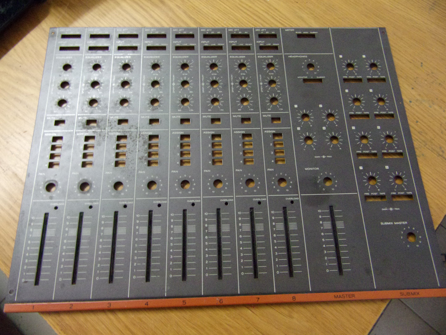 Tascam M-30 main top control panel