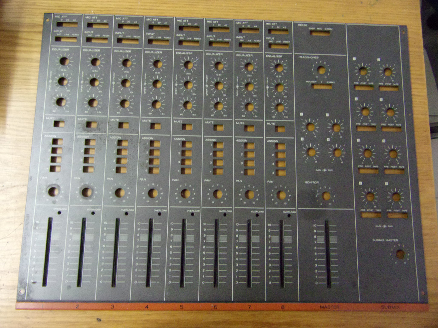 Tascam M-30 main top control panel