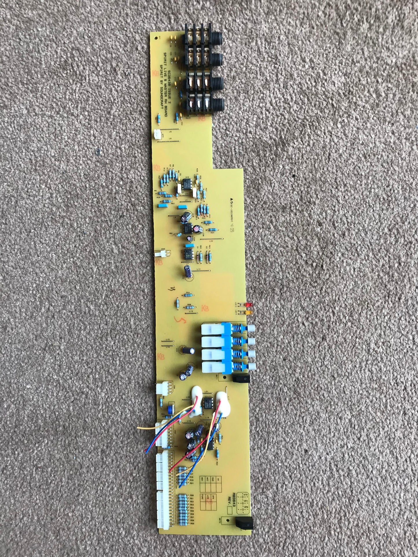 Soundcraft Spirit Live 8 Master RH board SC3643B Issue 2