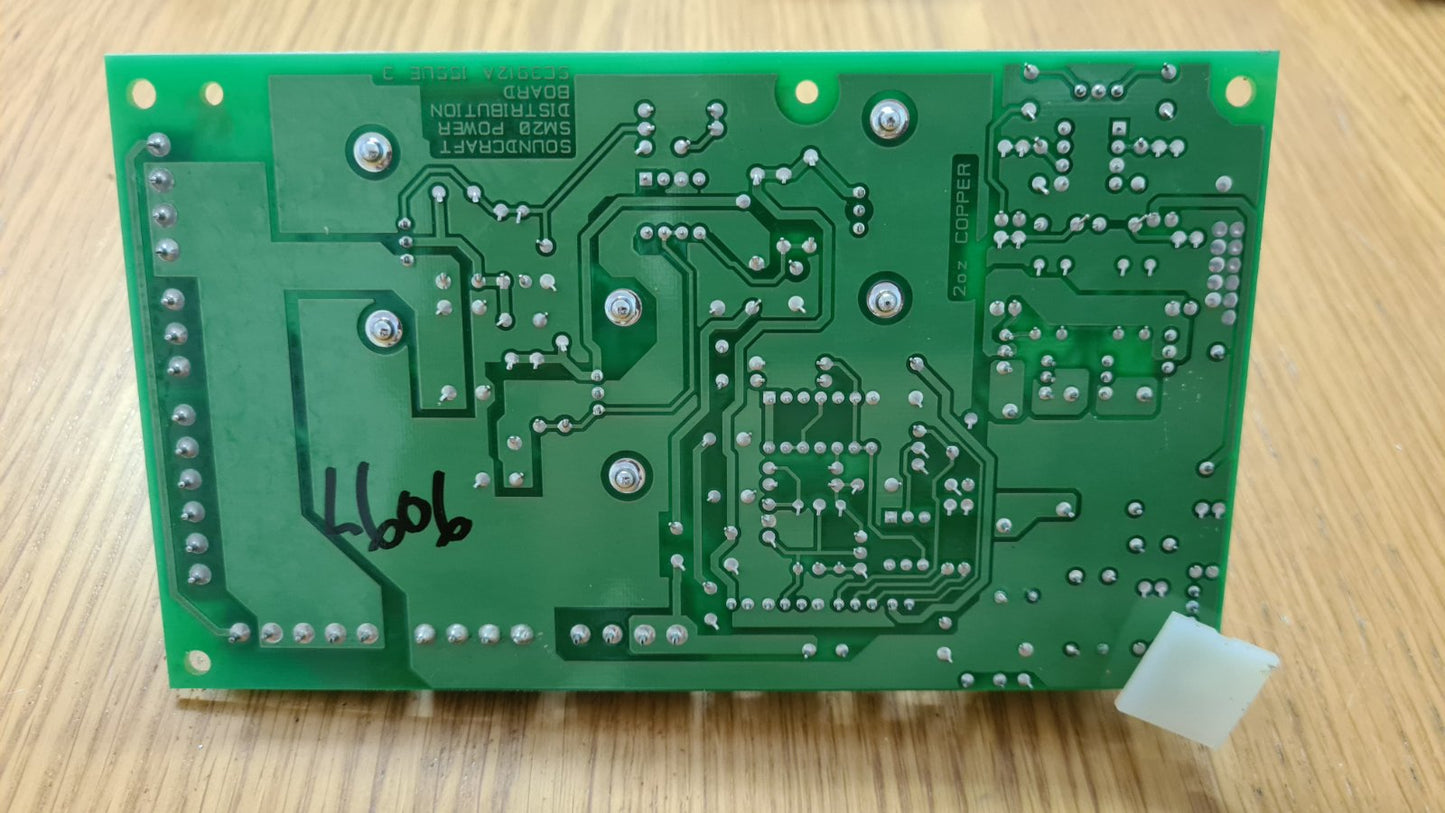 Soundcraft SM-20 power distribution board SC3912 ISS 3 PCB