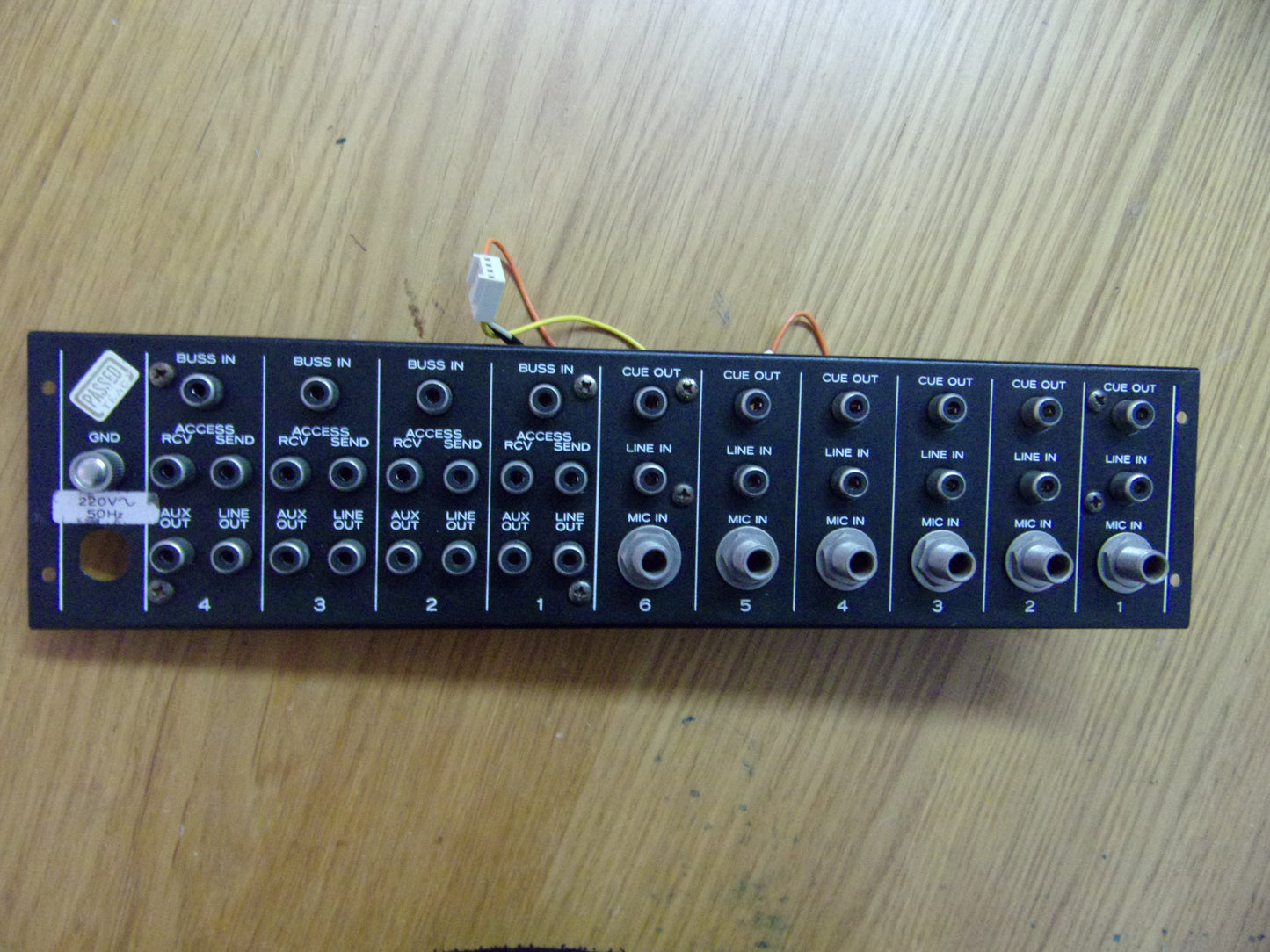 Teac 2A mixer rear panel includion phonos and jack sockets
