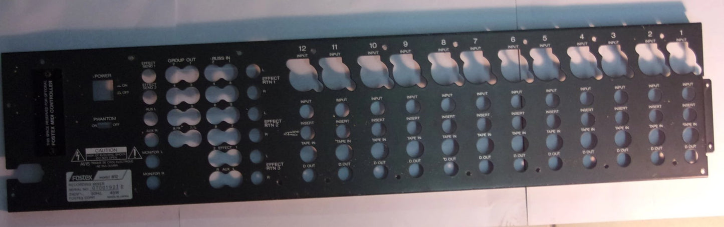 Fostex 812 rear panel