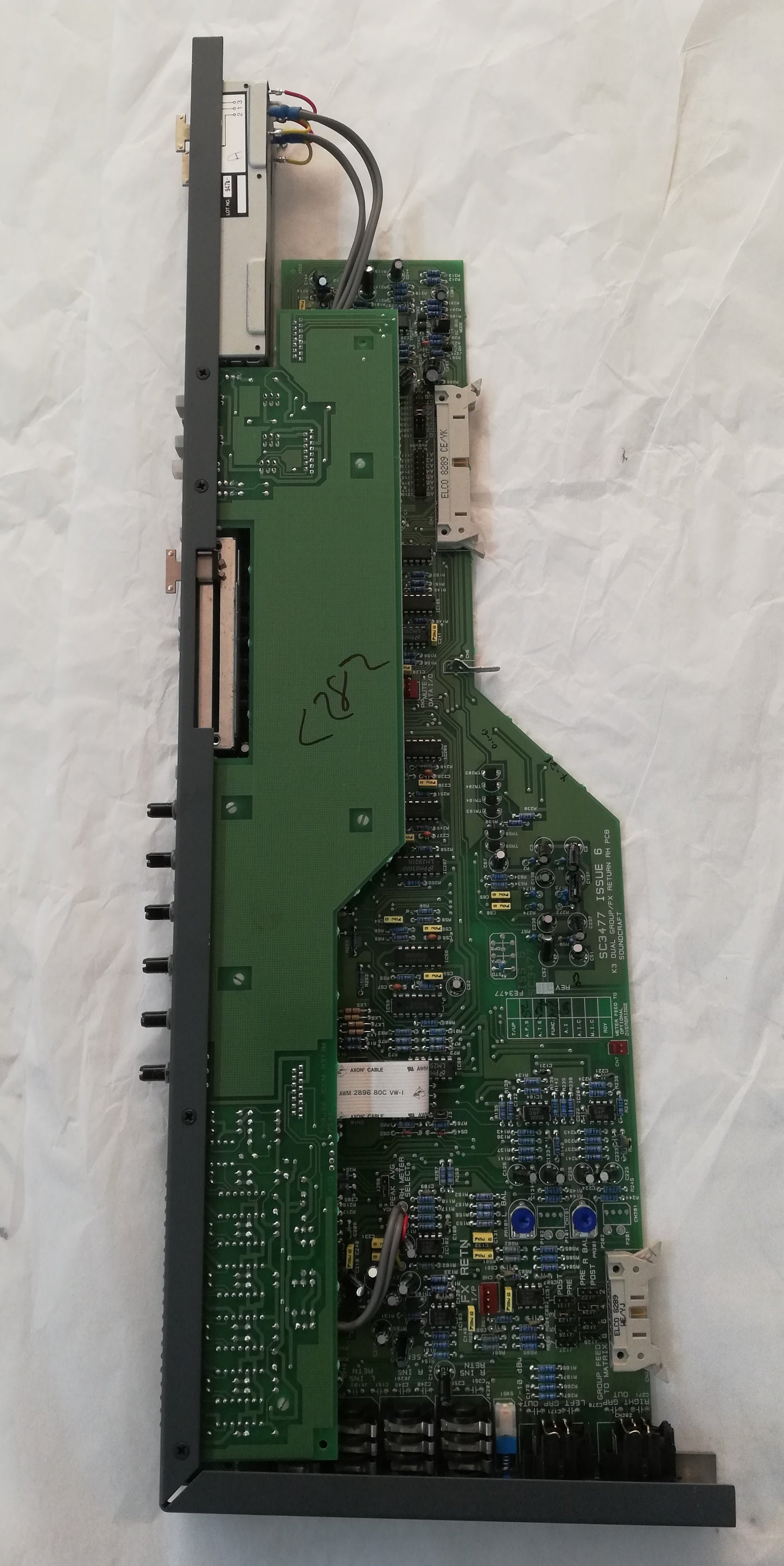 Soundcraft K3 Dual Group/fx return RH pcb SC3477 issue 6 complete