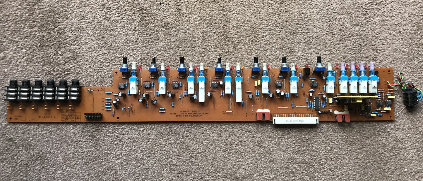 Soundcraft spirit 8 live 8 SC3642B AUX Master PCB Issue 3