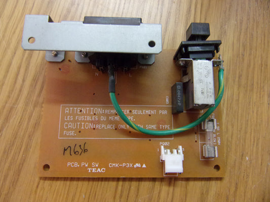 Tascam TM-D8000 PCB PW SW  E900591-00B