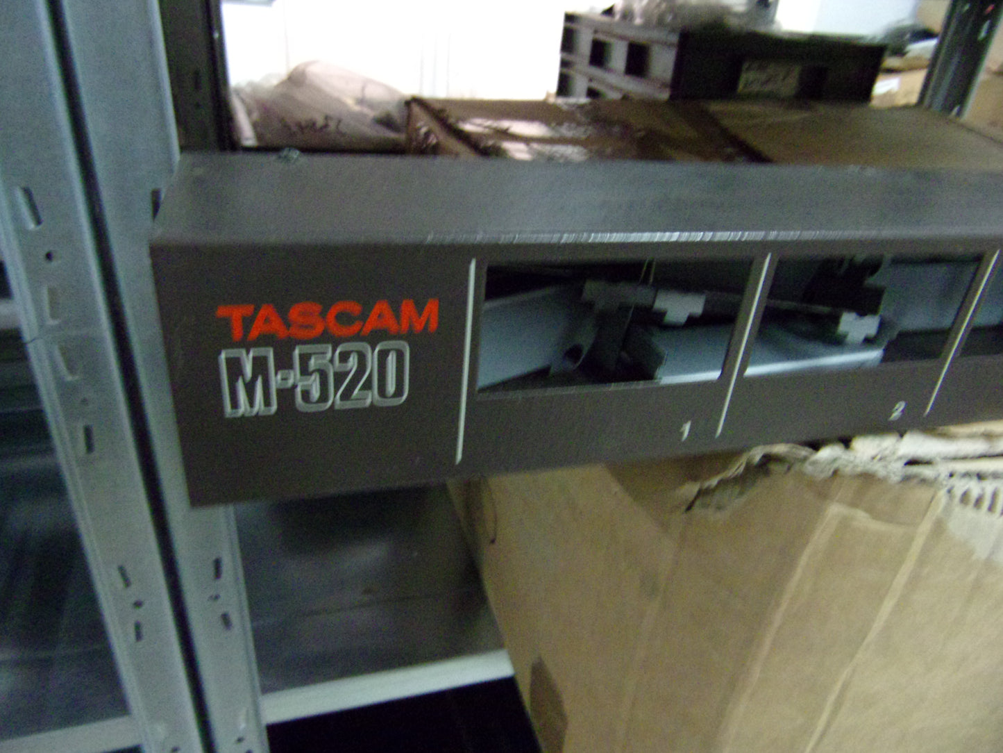 Tascam M-520 VU meter metal box section
