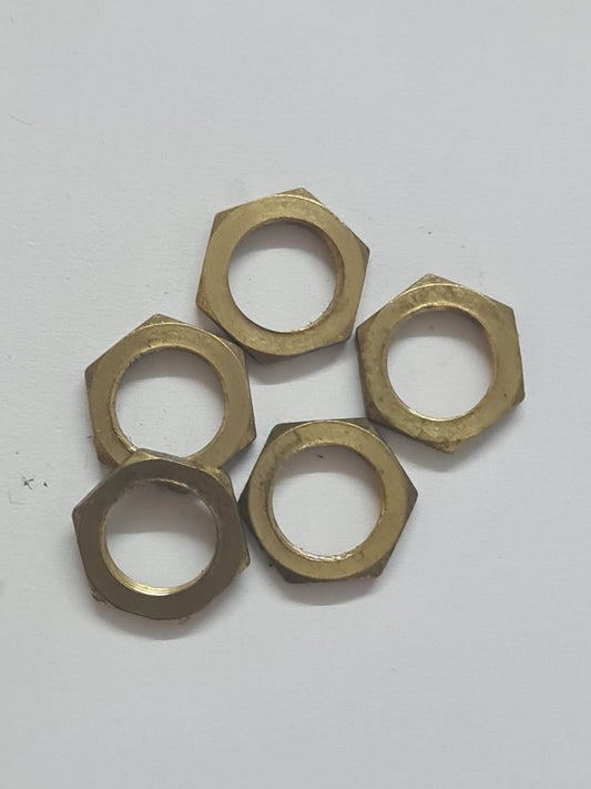 Old Brass 3/8 nuts for some old Audio kit pack of 5