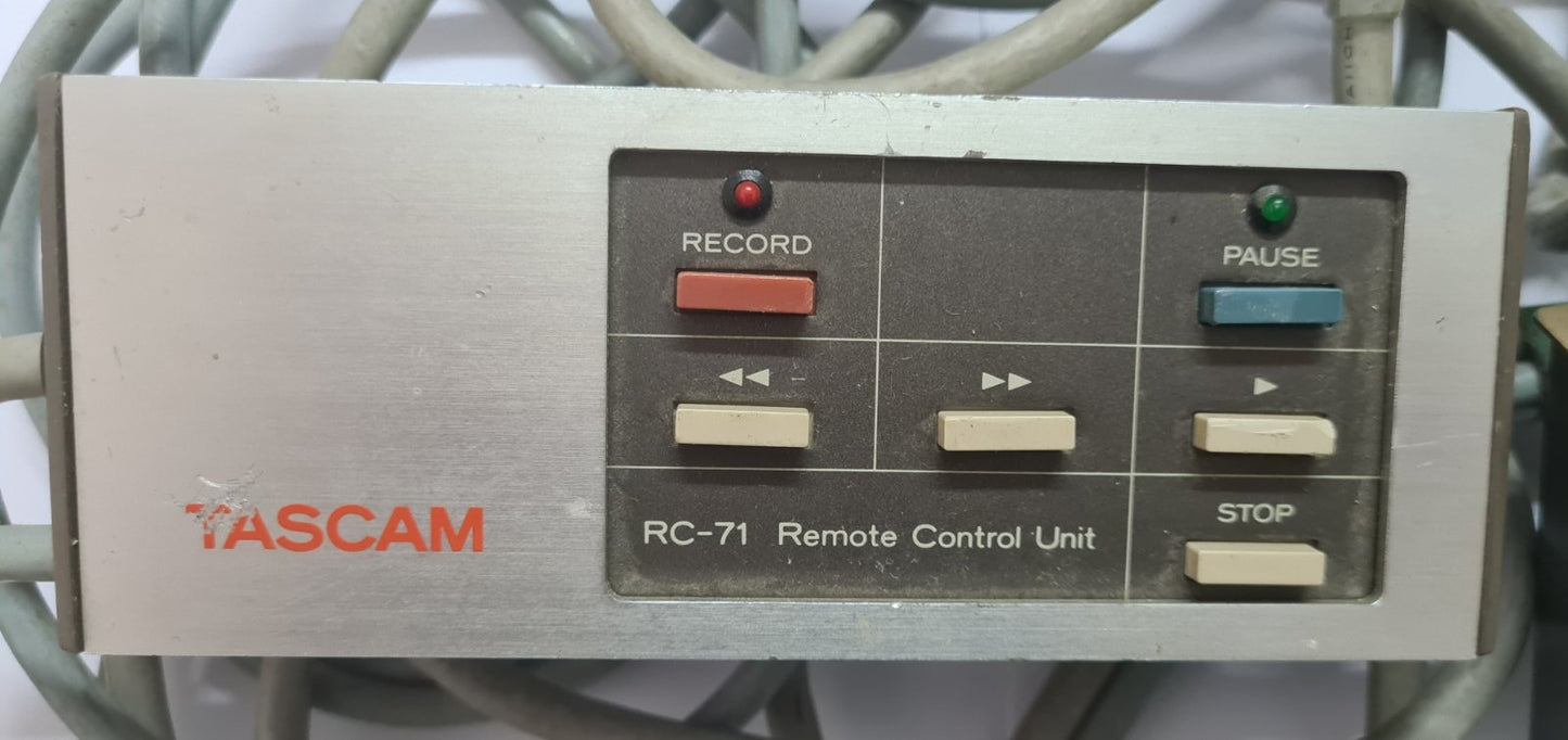Tascam RC-71 MODIFIED !! REMOTE with foot switch long lead and plug
