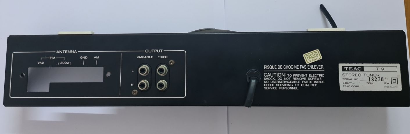 Teac T-9 rear panel and nifco clip