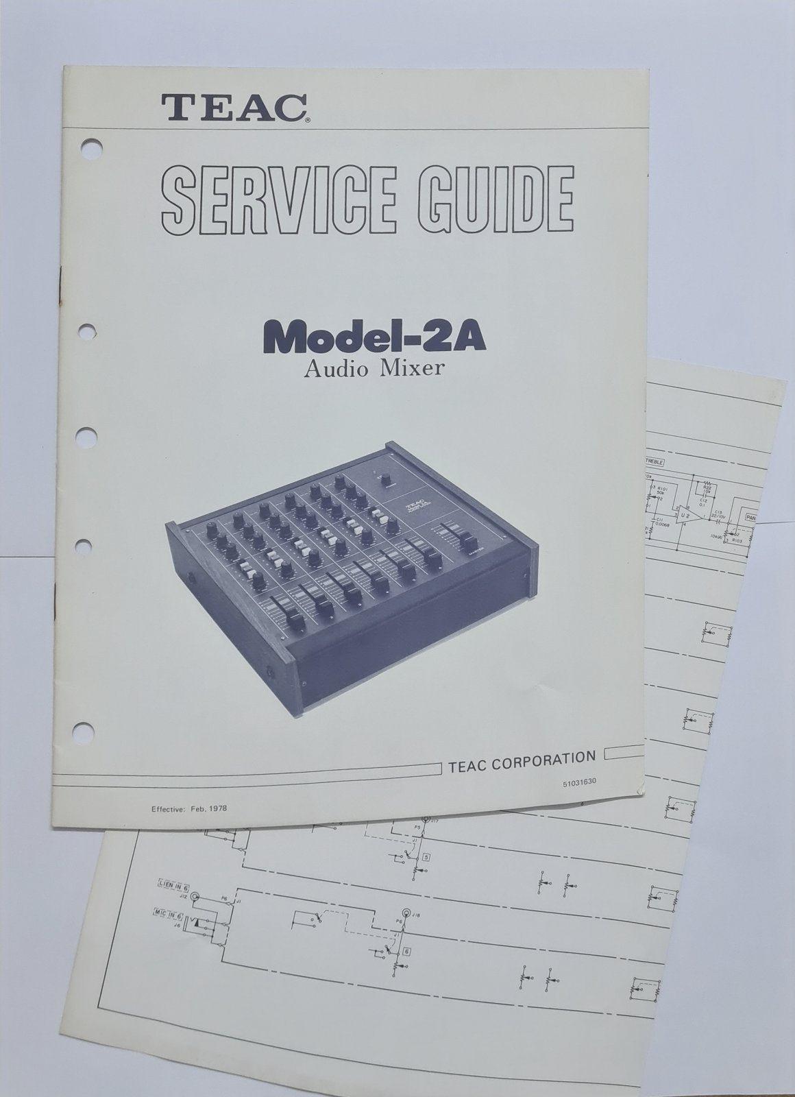 Teac Model 2A service manual original