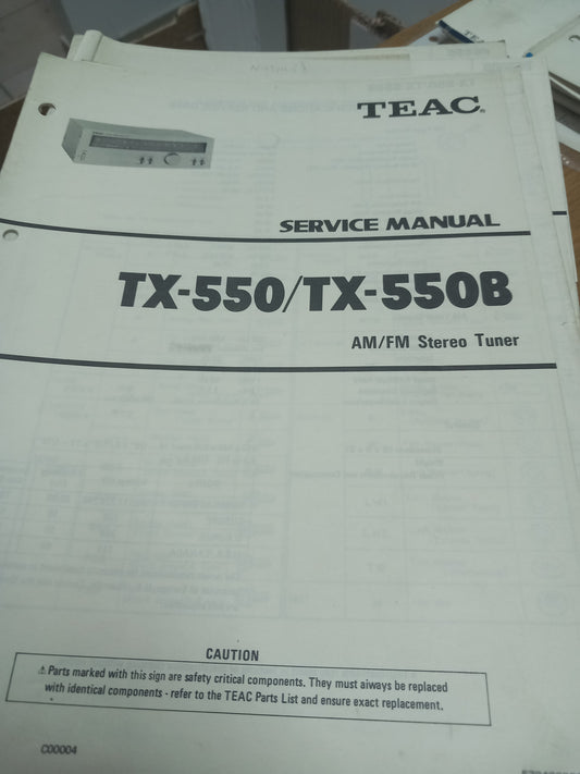 TEAC TX-550 TX-550B SERVICE MANUAL