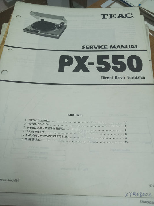 TEAC PX-550 SERVICE MANUAL