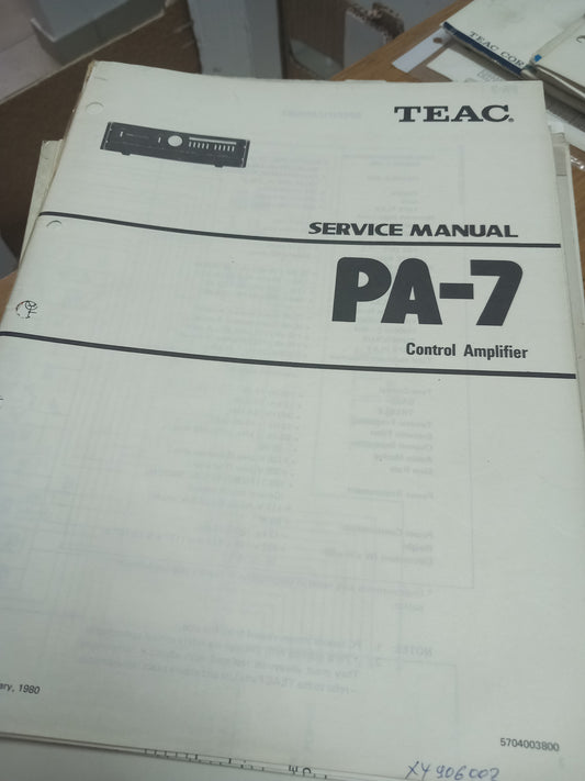 TEAC PA-7 SERVICE MANUAL