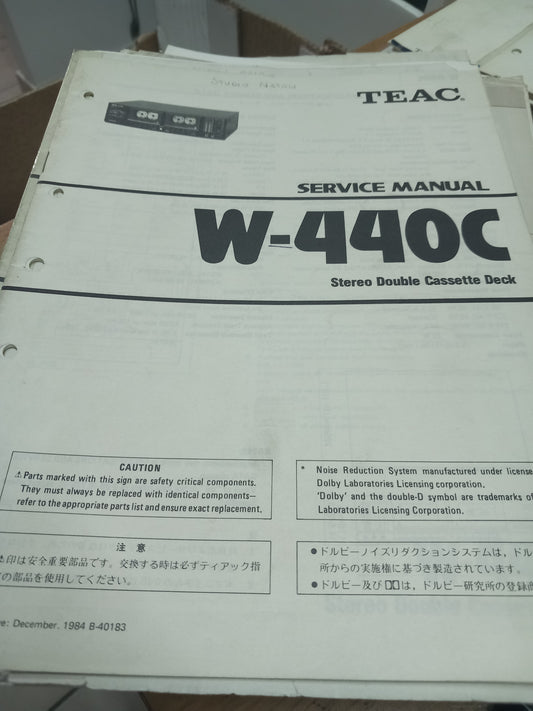 TEAC W-440C SERVICE MANUAL