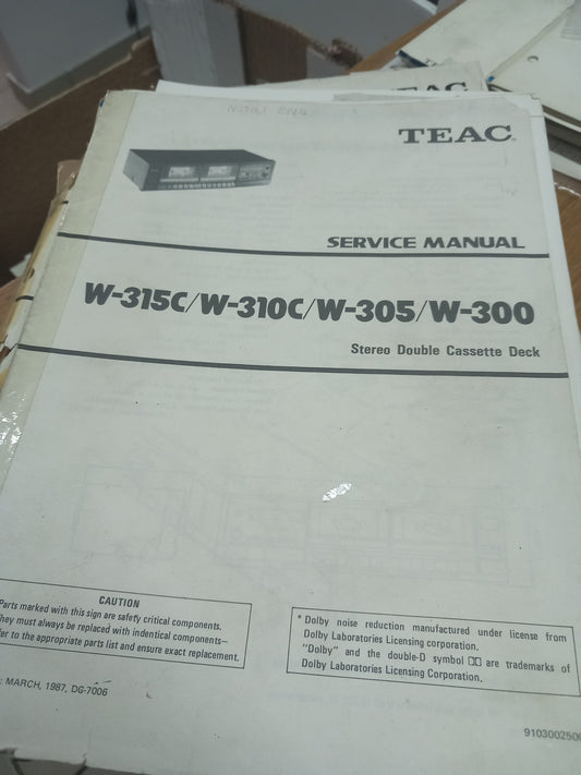 TEAC W-315C W-310C W-305 W-300  SERVICE MANUAL